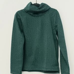 J. Crew Green Sweater Women's Size M Funnel Neck Longsleeve Pullover NEW